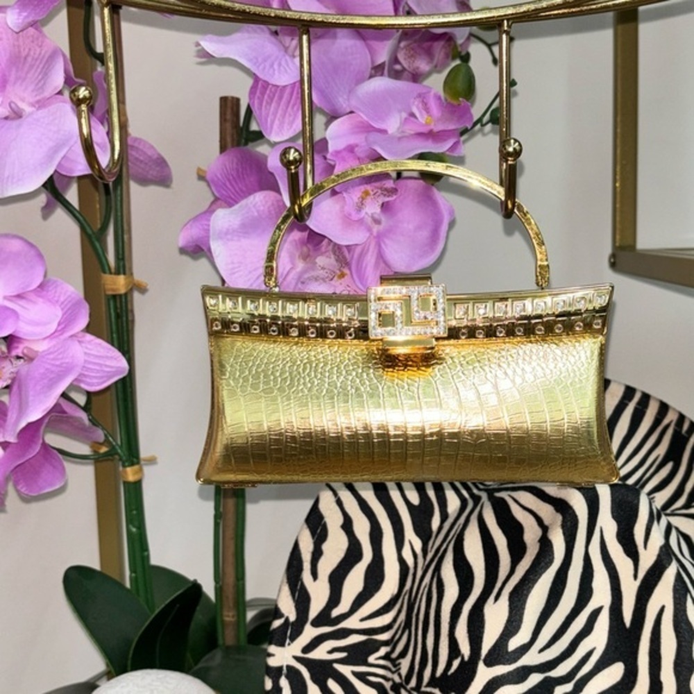 Queens Gold Mini Cocktail Handbag
